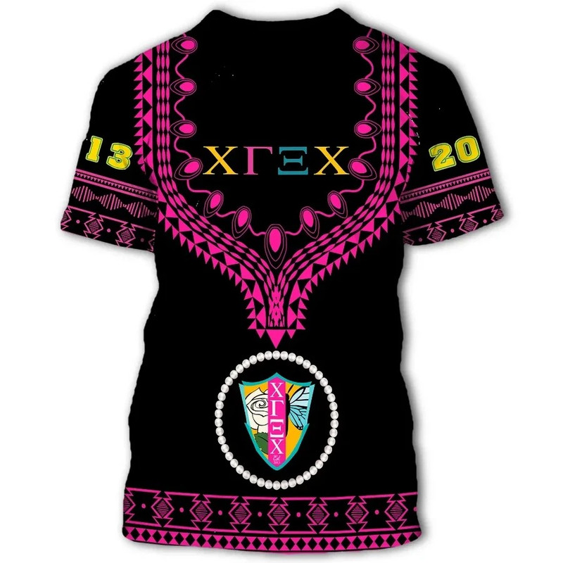 Chi Gamma Xi Chi Dashiki T-shirt - Alva Style, African T-shirt For Men Women