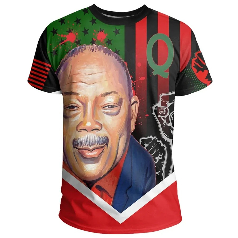 African American Flag Quincy Jones T-shirt, African T-shirt For Men Women