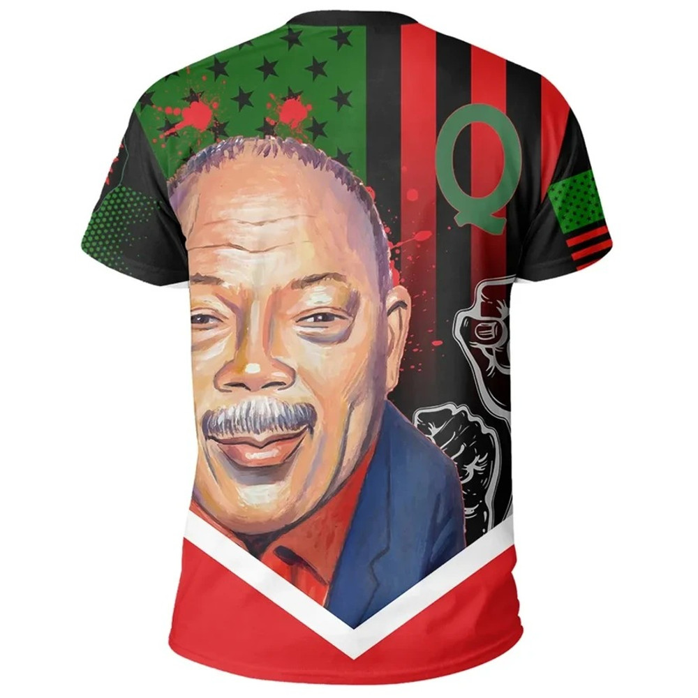 African American Flag Quincy Jones T-shirt, African T-shirt For Men Women