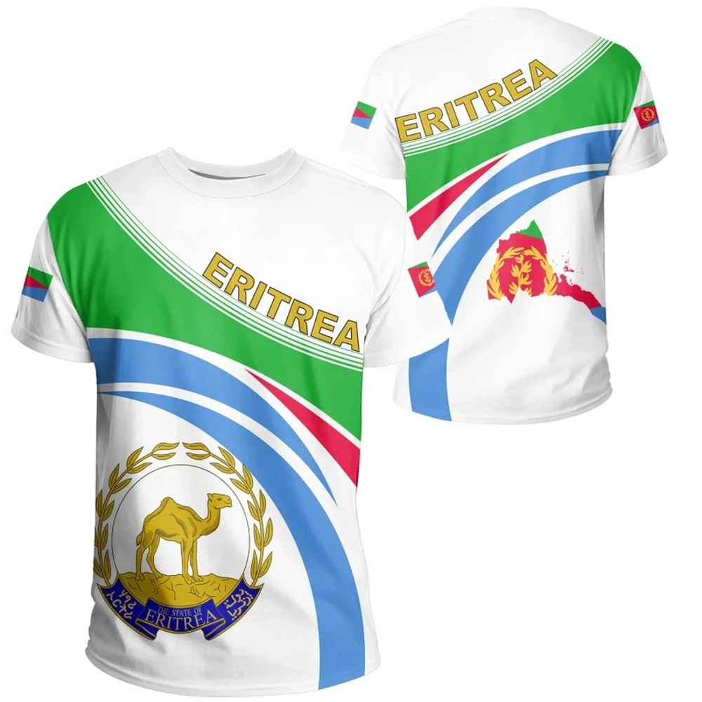 Eritrea Map And Coat Of Arms Tee, African T-shirt For Men Women