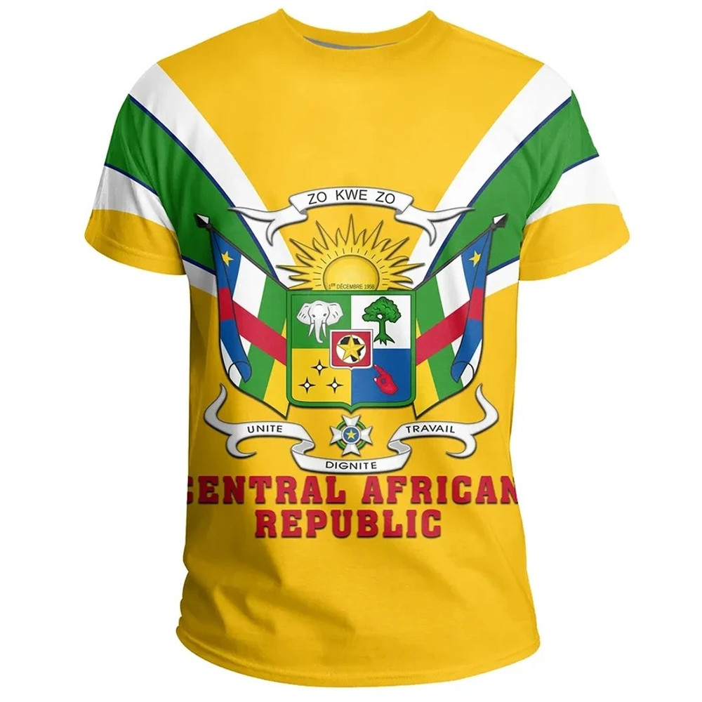 Central African Republic T-Shirt Tusk Style, African T-shirt For Men Women