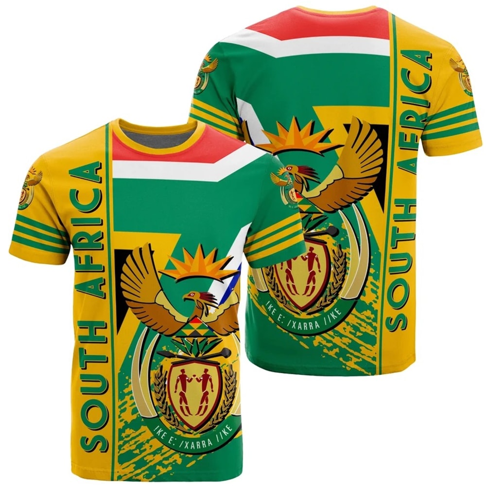 South Africa T-Shirt Quarter Style, African T-shirt For Men Women
