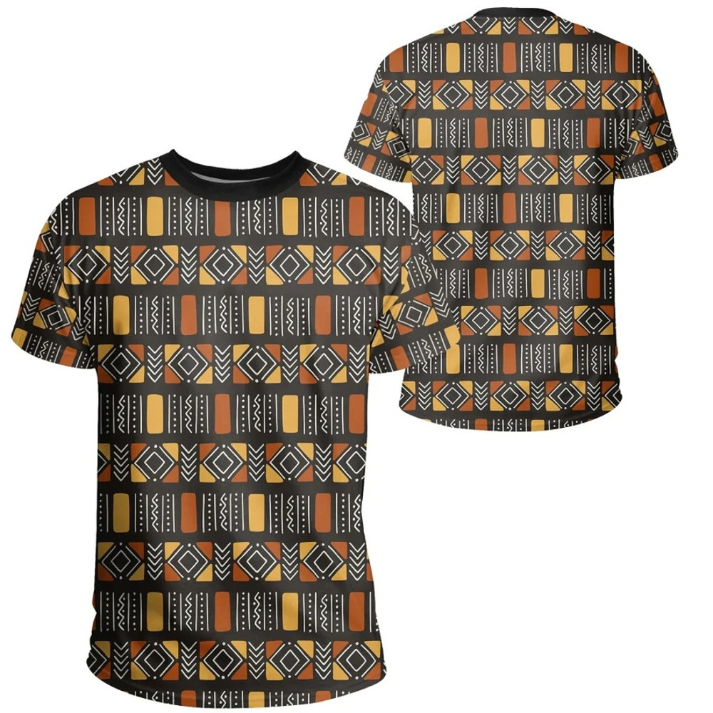 Traditional African Bogolan Tee, African T-shirt For Men Women