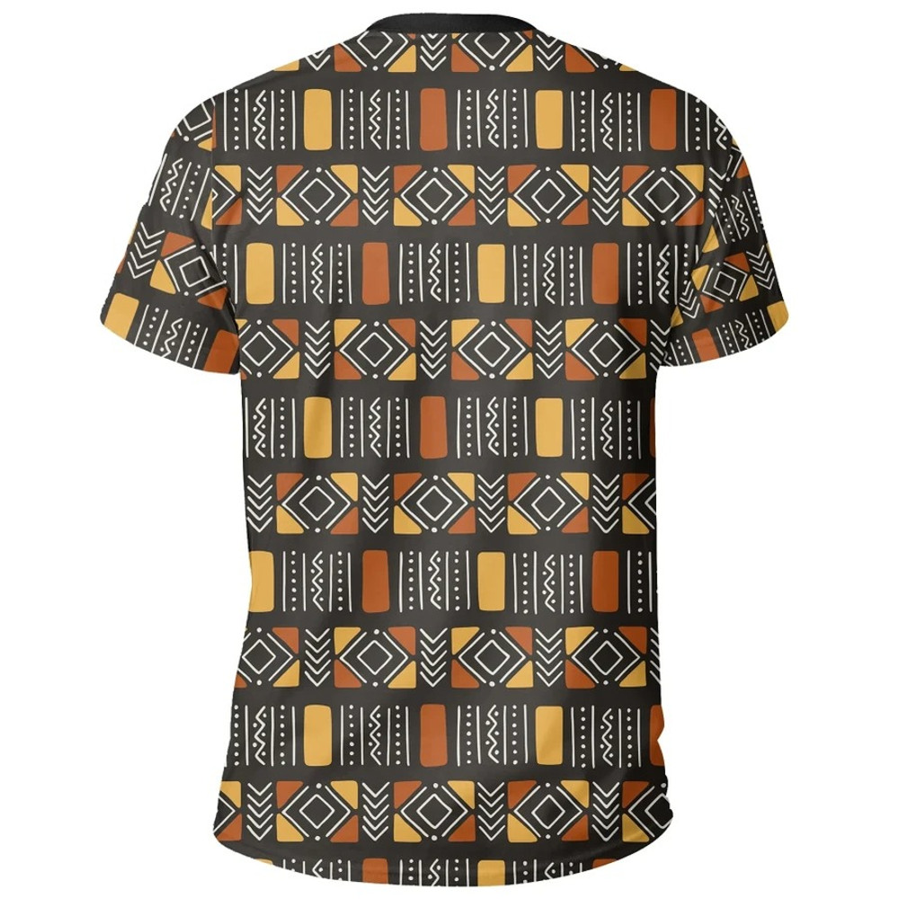Traditional African Bogolan Tee, African T-shirt For Men Women