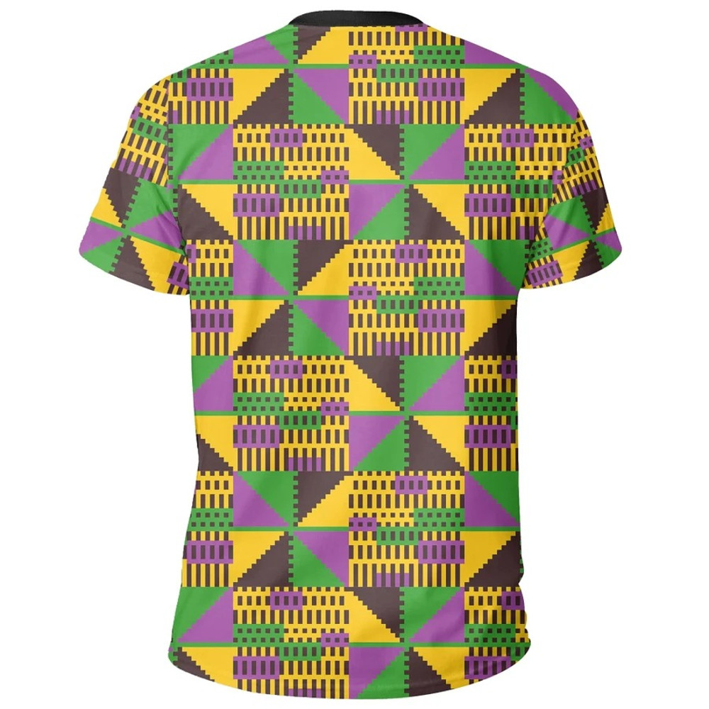 Violet Ashanti Kente Tee, African T-shirt For Men Women