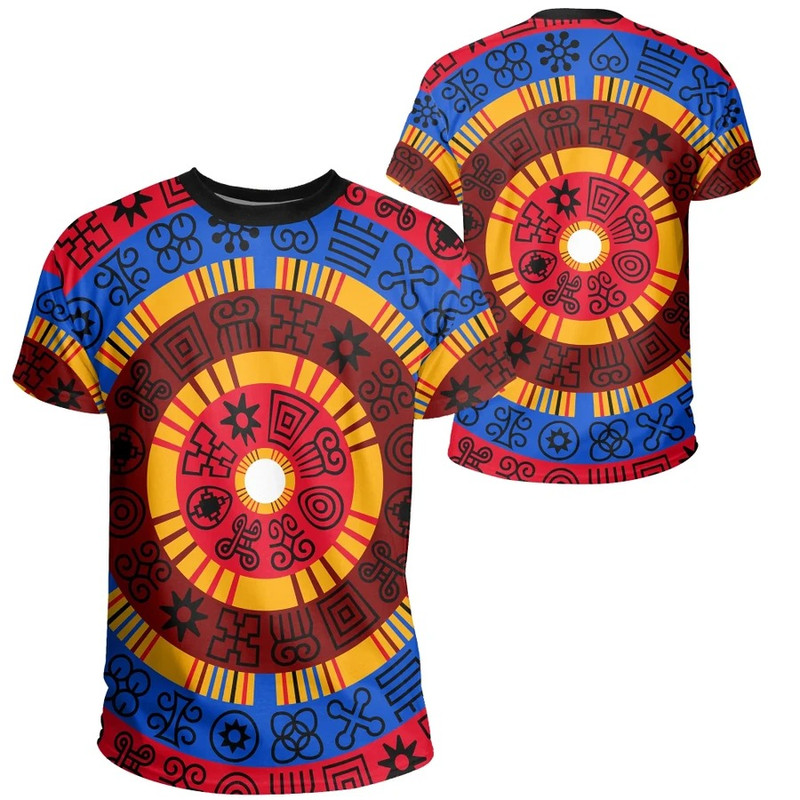 Circle Adinkra Tee, African T-shirt For Men Women