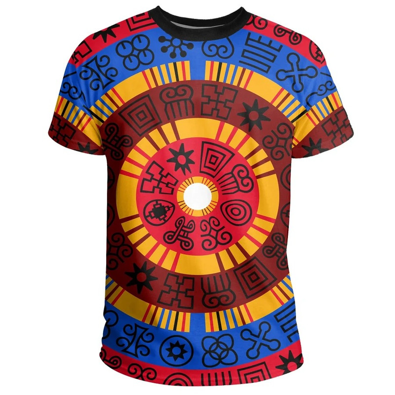 Circle Adinkra Tee, African T-shirt For Men Women
