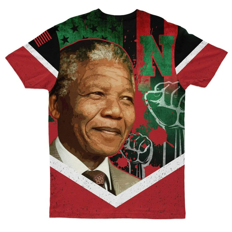 African American Flag Nelson Mandela Tee, African T-shirt For Men Women