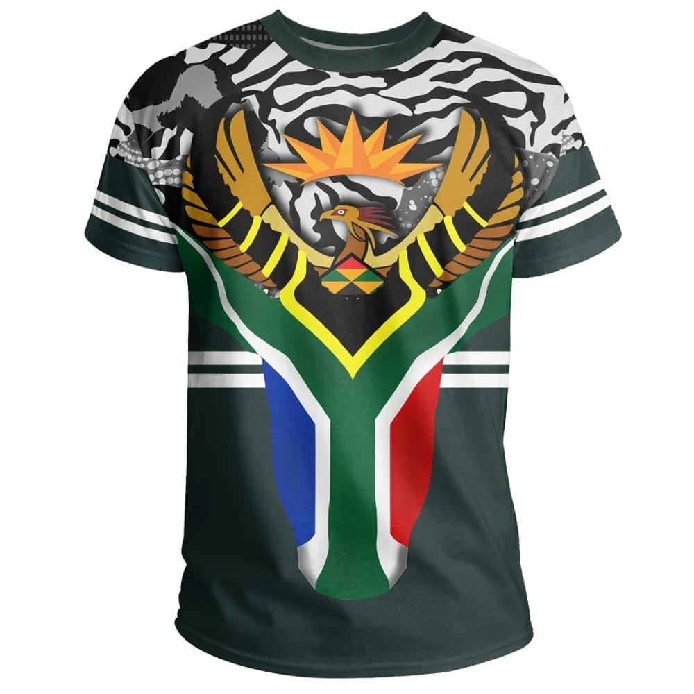 South Africa Flag Springbok, African T-shirt For Men Women