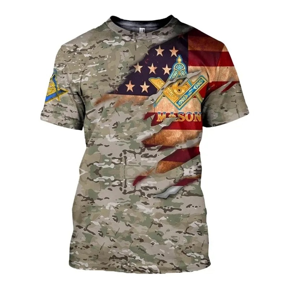 Military Freemasonry T-shirt, African T-shirt For Men Women