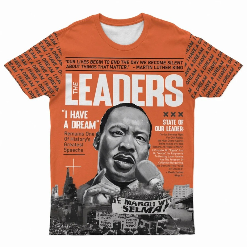 Martin Luther King Magazine Art T-shirt, African T-shirt For Men Women