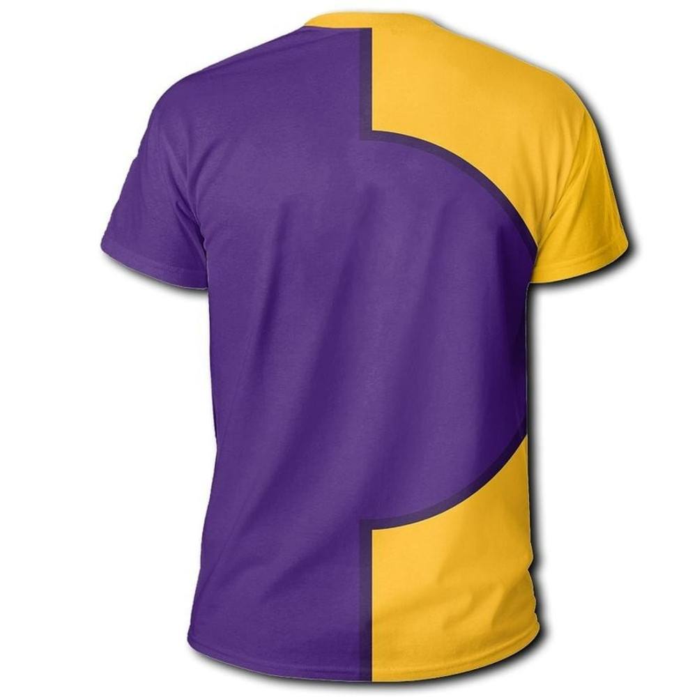 Yellow Purple Cycle Style T-Shirt, African T-shirt For Men Women