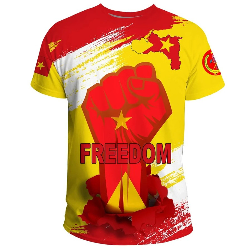 Freedom Tigray Flag And Map T-shirt, African T-shirt For Men Women