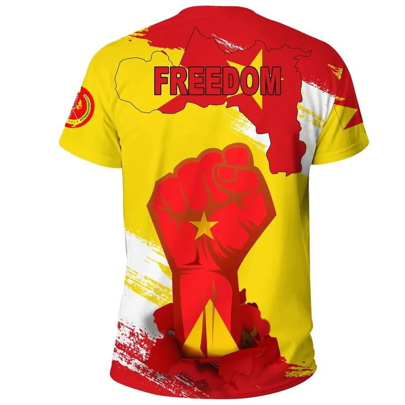 Freedom Tigray Flag And Map T-shirt, African T-shirt For Men Women