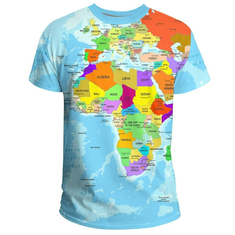 African Globe Tee 02, African T-shirt For Men Women