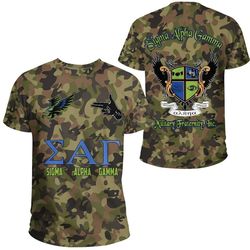 sigma alpha gamma camo t-shirt, african t-shirt for men women