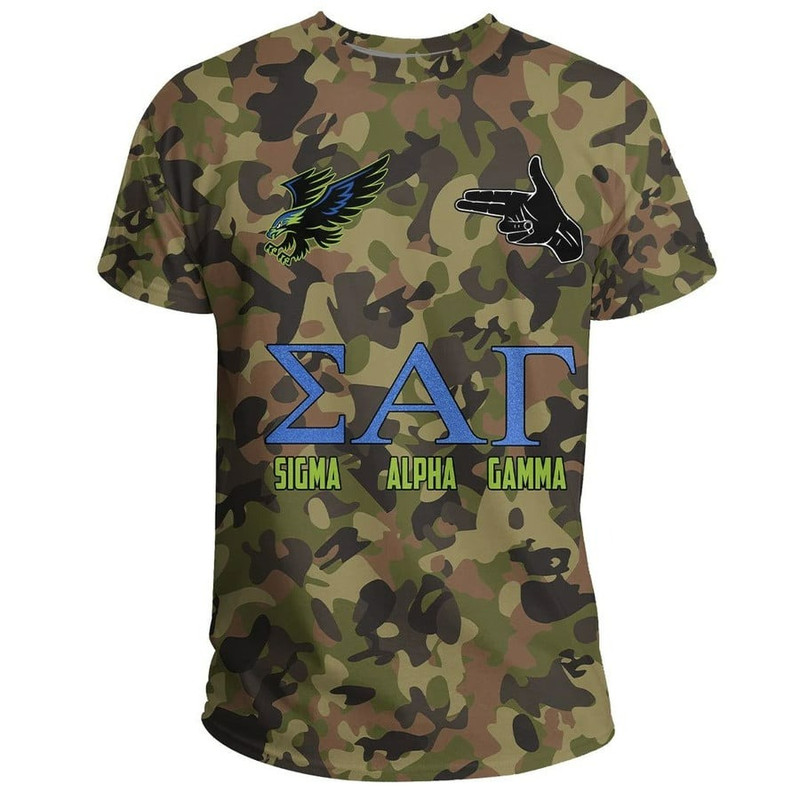 Sigma Alpha Gamma Camo T-shirt, African T-shirt For Men Women