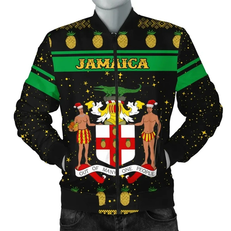 Jamaica Christmas Bomber Jacket, African Bomber Jacket For Men Women