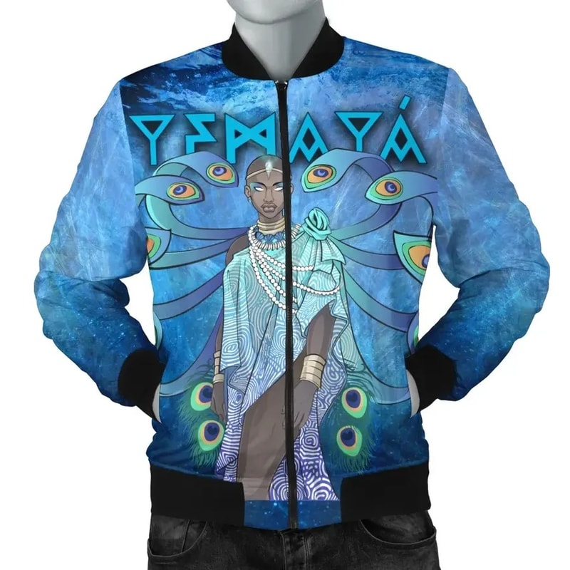 Yemaya Orisha - Yoruba Religion Bomber, African Bomber Jacket For Men Women