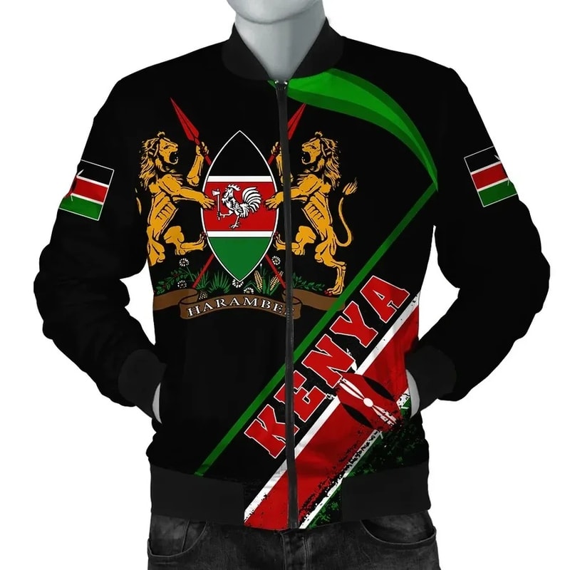 Kenya Texas Bomber Jacket, African Bomber Jacket For Men Women