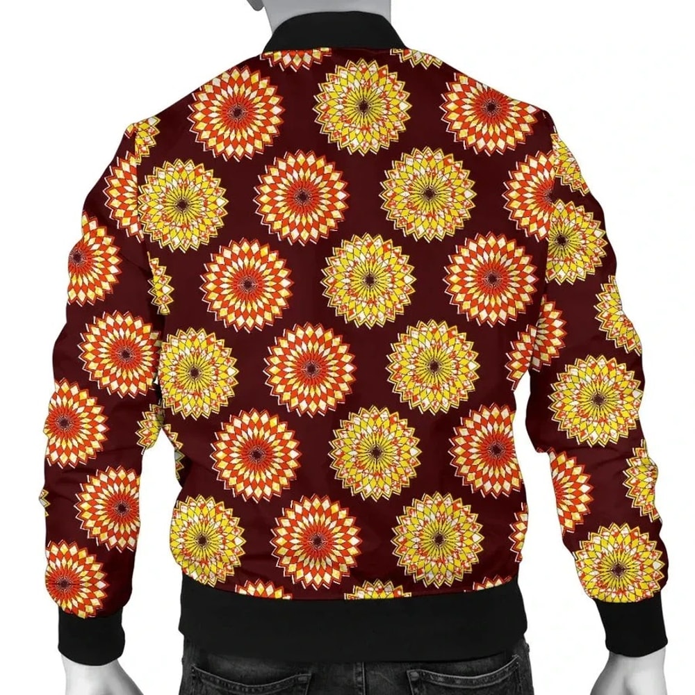 Ankara Cloth - Geometric Nawiri Bomber Jacket, African Bomber Jacket For Men Women
