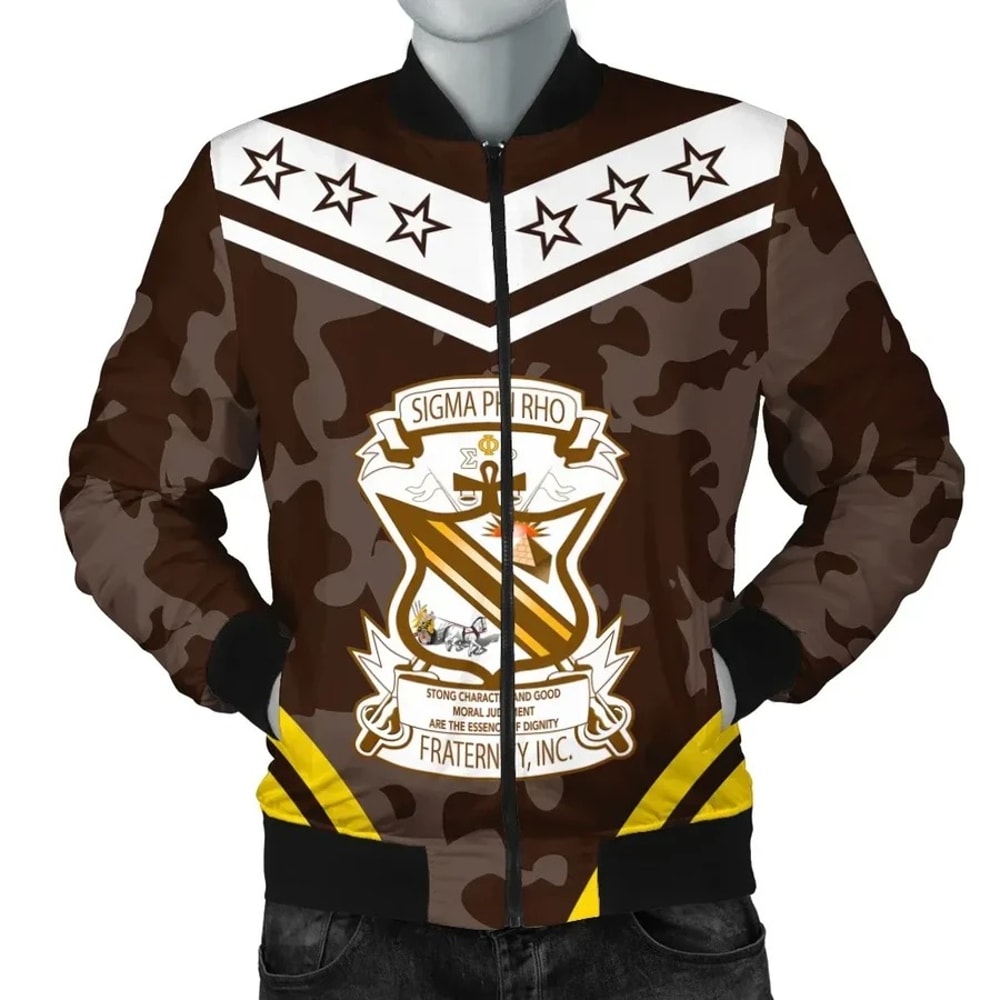 Sigma Phi Rho Camouflage Bomber Jacket, African Bomber Jacket For Men Women