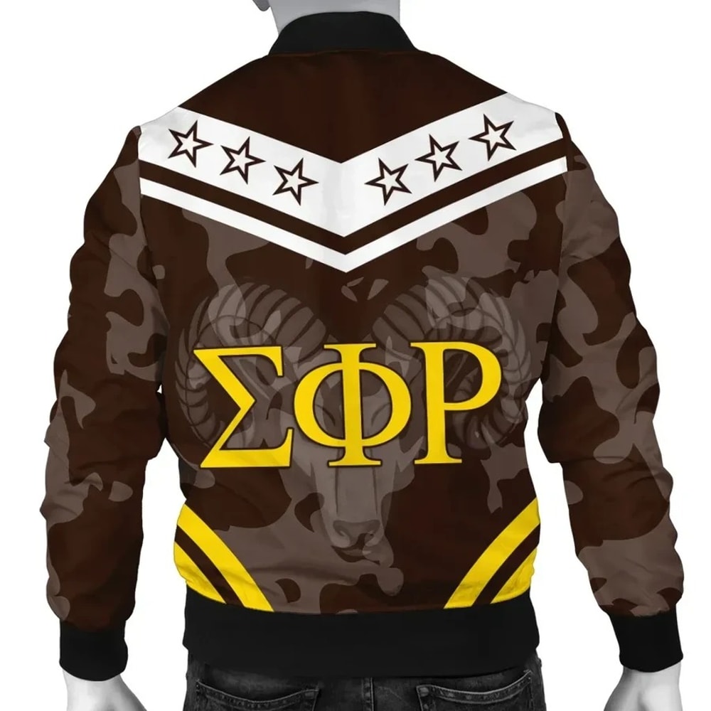 Sigma Phi Rho Camouflage Bomber Jacket, African Bomber Jacket For Men Women