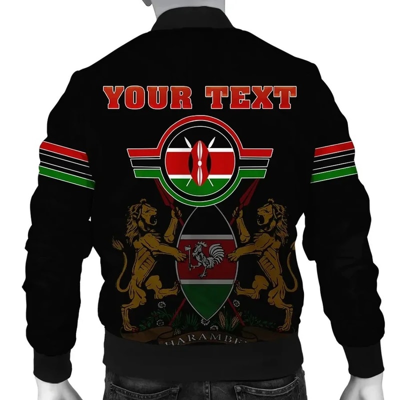 Kenya Grunge Bomber Jacket, African Bomber Jacket For Men Women
