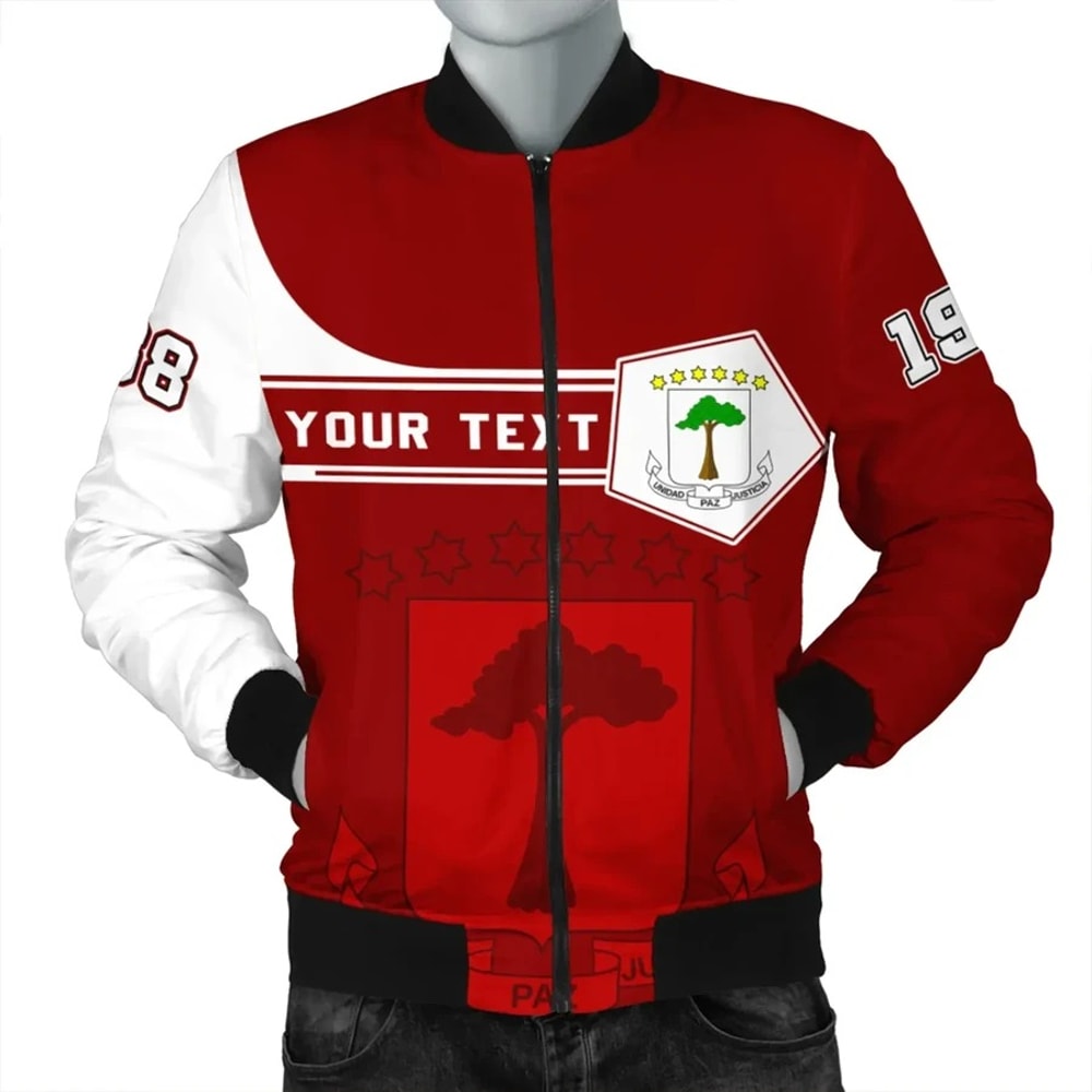 Custom Equatorial Guinea Bomber Jacket Pentagon Style, African Bomber Jacket For Men Women