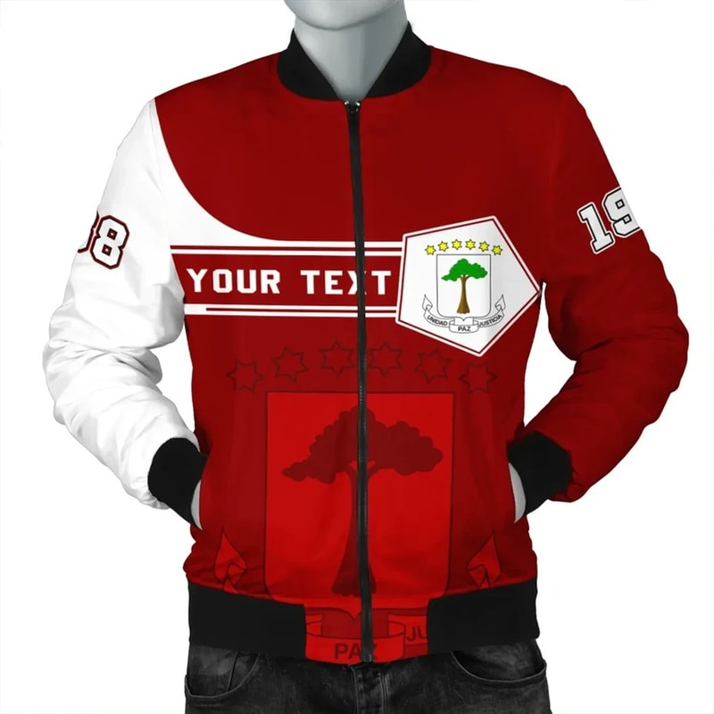 Custom Equatorial Guinea Bomber Jacket Pentagon Style, African Bomber Jacket For Men Women