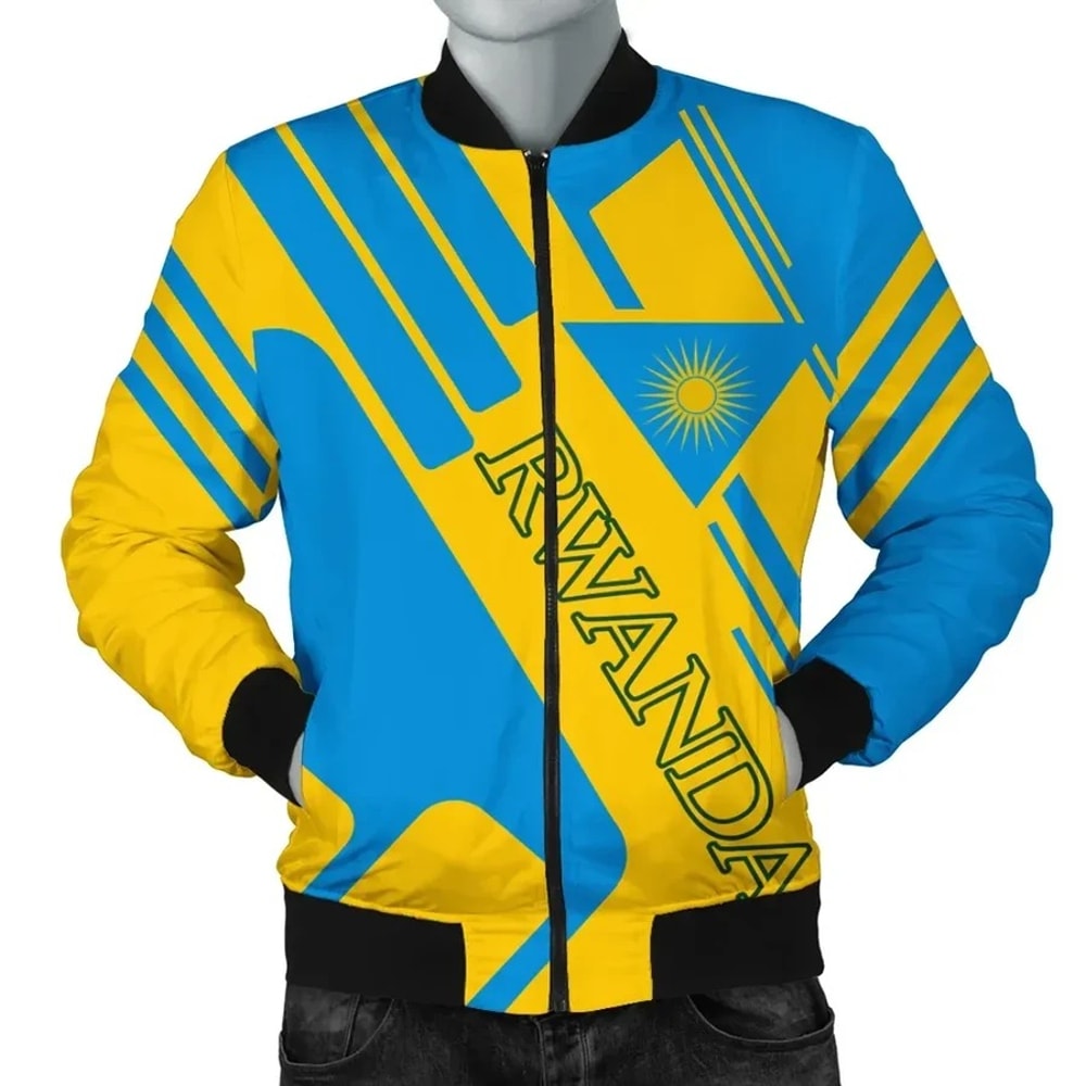 Rwanda Bomber Rockie Style, African Bomber Jacket For Men Women