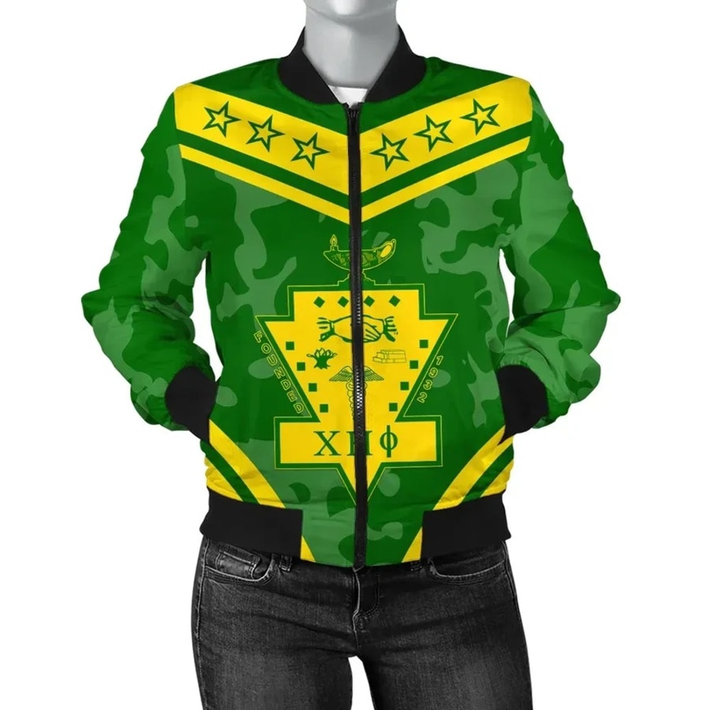 Chi Eta Phi Camouflage Bomber Jacket, African Bomber Jacket For Men Women