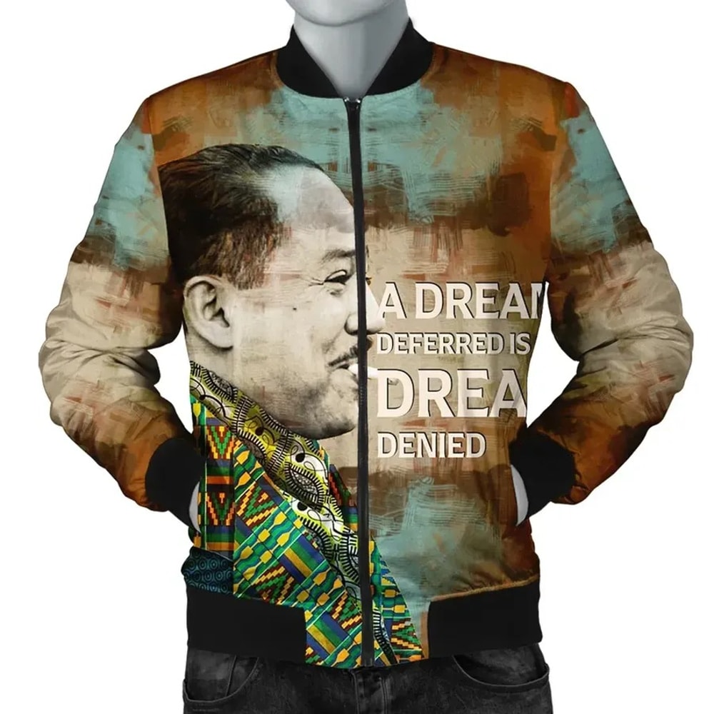 Langston Hughes Quote Paint Mix Bomber Jacket, African Bomber Jacket For Men Women