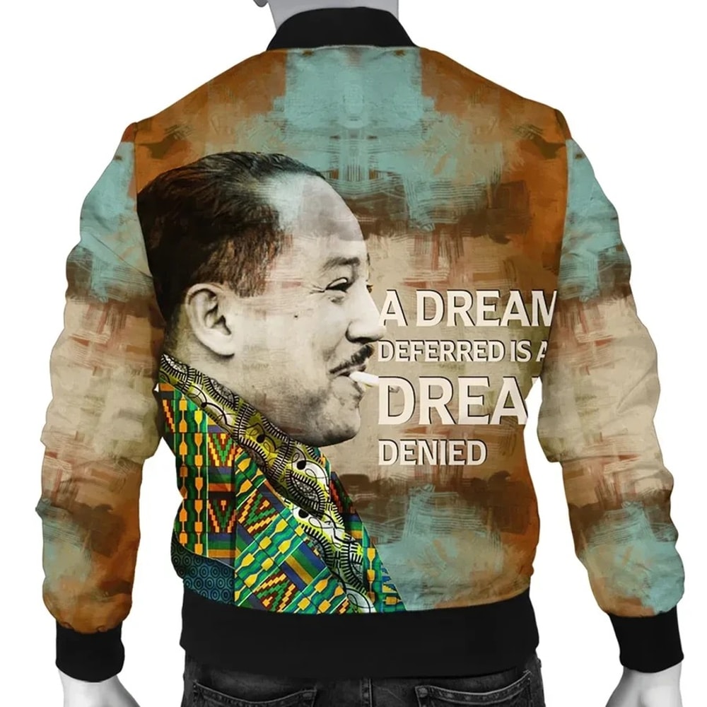 Langston Hughes Quote Paint Mix Bomber Jacket, African Bomber Jacket For Men Women