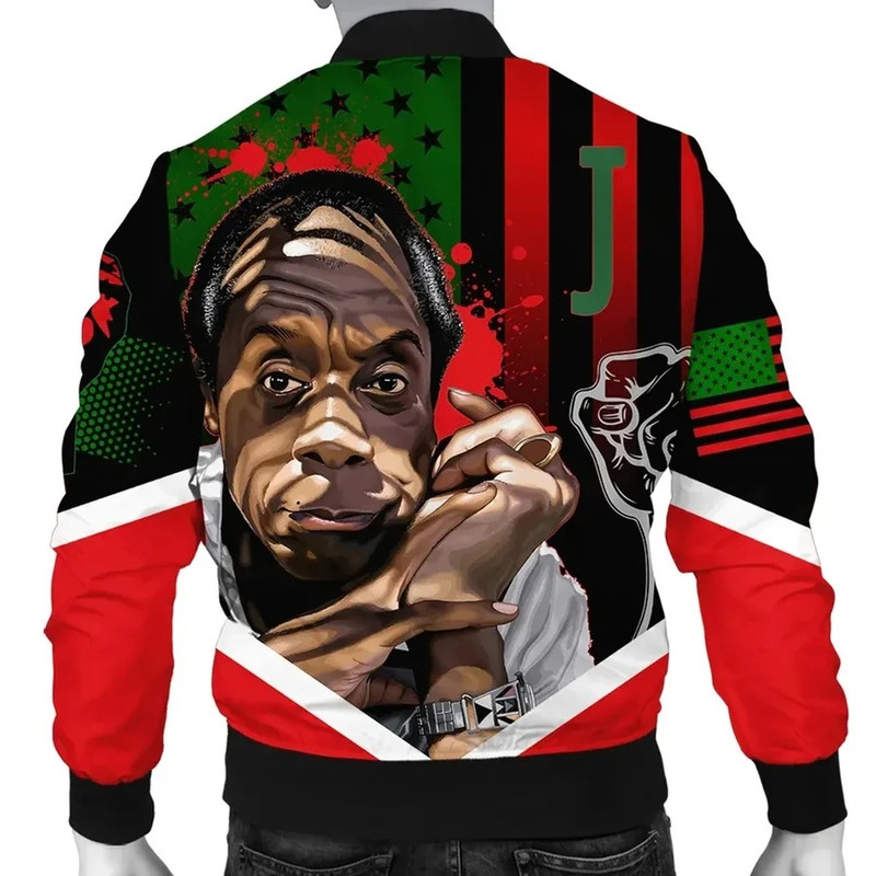 African American Flag James Baldwin Bomber Jacket, African Bomber Jacket For Men Women