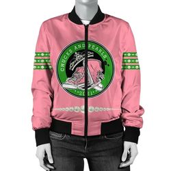 chucks and pearls 2021 pink and green bomber jacket, african bomber jacket for men women