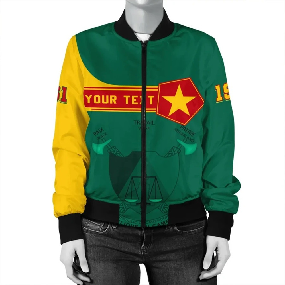 Custom Cameroon Bomber Jacket Pentagon Style, African Bomber Jacket For Men Women