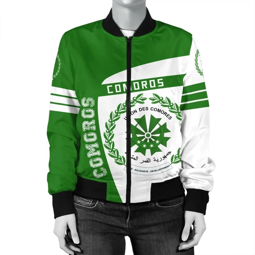 Comoros Bomber Sport Premium, African Bomber Jacket For Men Women