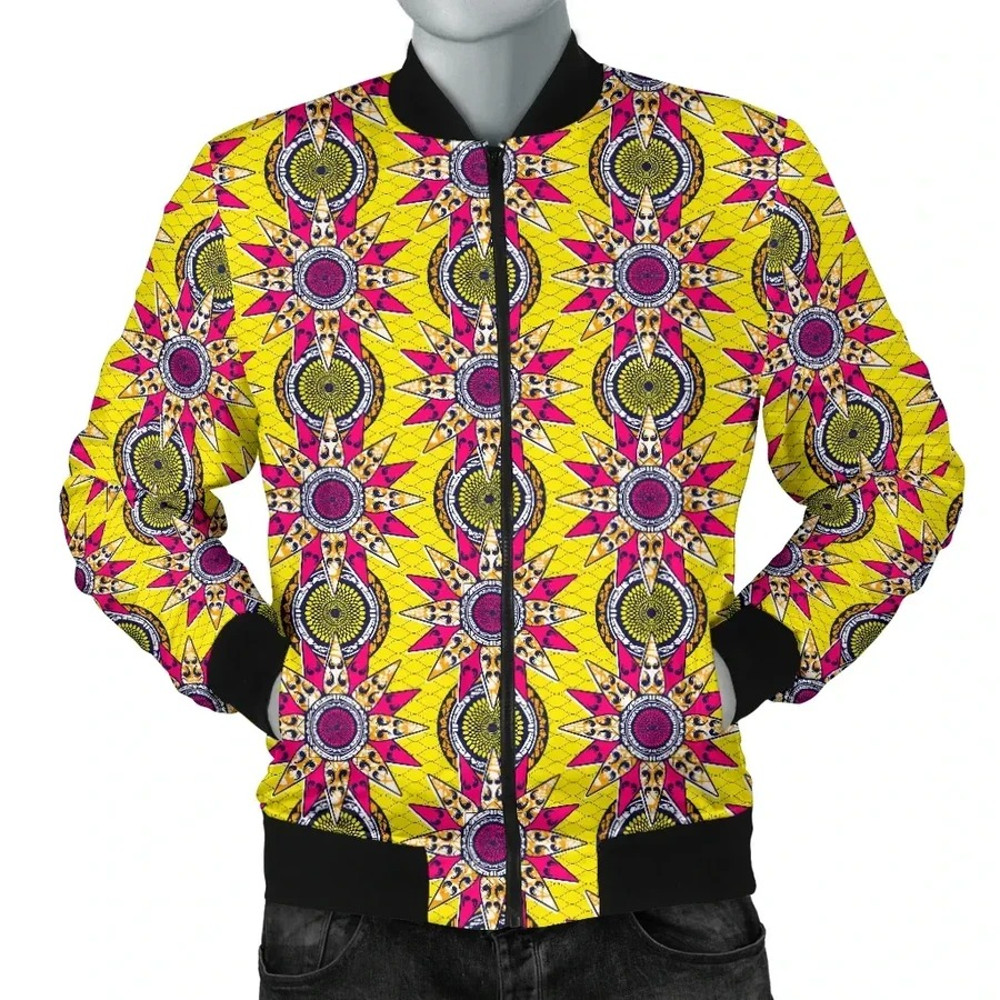 Ankara Cloth - Aje Goddess of Wealth Bomber Jacket, African Bomber Jacket For Men Women