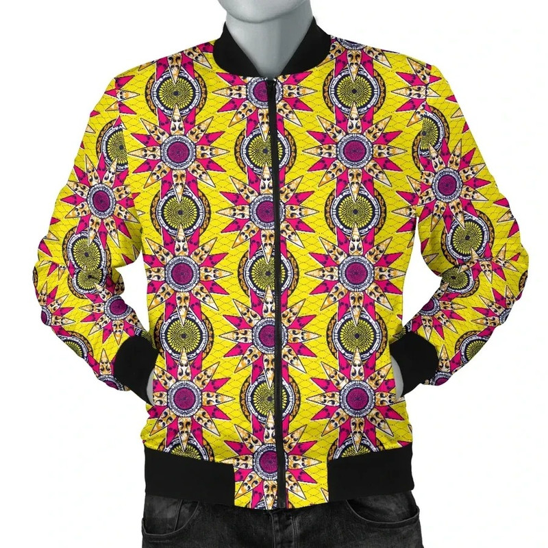 Ankara Cloth - Aje Goddess of Wealth Bomber Jacket, African Bomber Jacket For Men Women