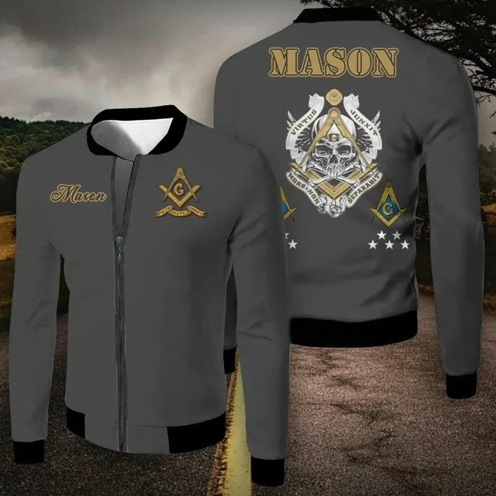 Freemasonry Skull Bomber Jacket, African Bomber Jacket For Men Women