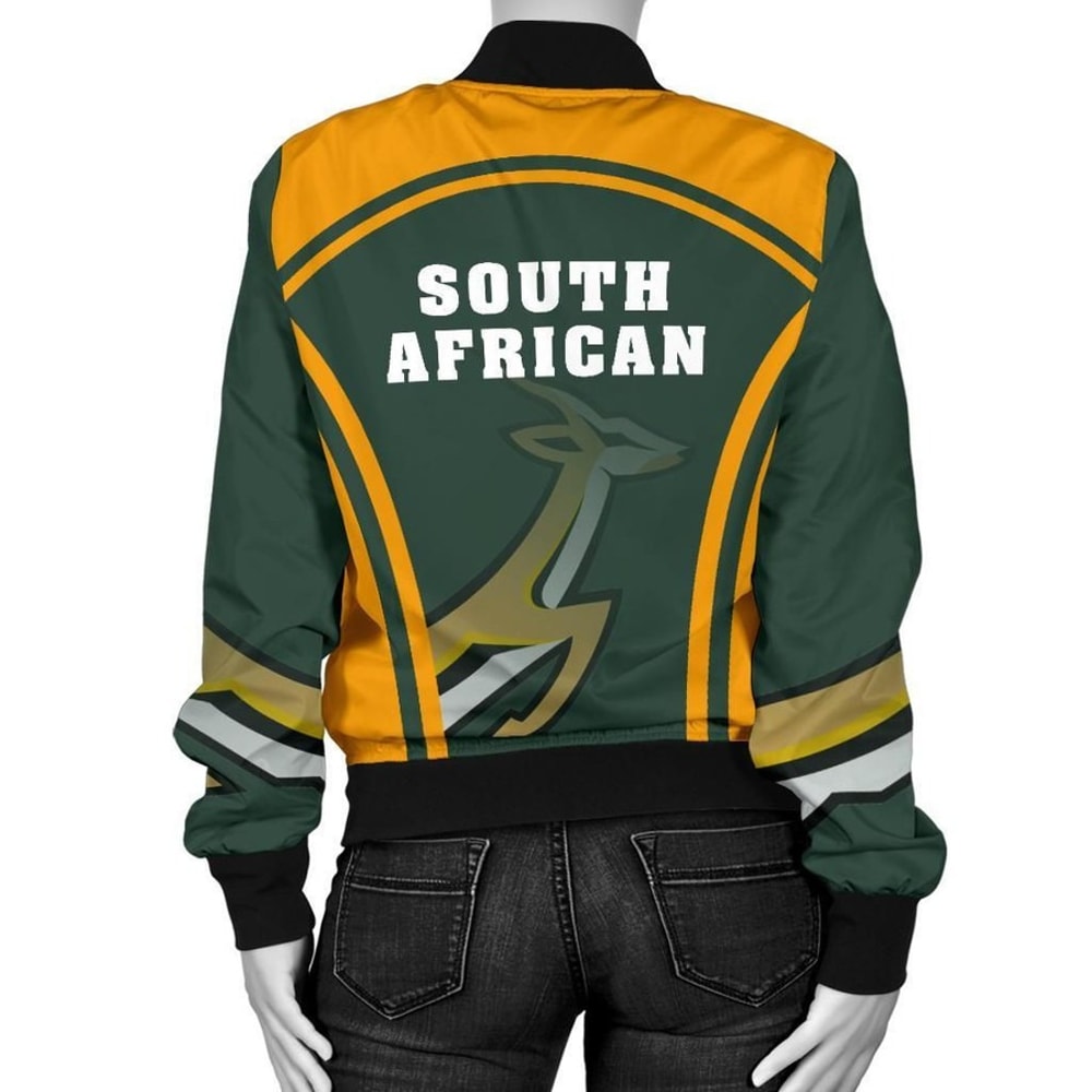 South Africa Springbok Women's Bomber Sport Style, African Bomber Jacket For Men Women