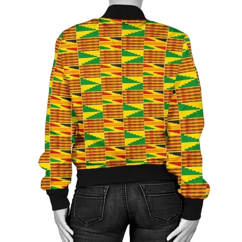 Kente Cloth - Light Adwinasa Bomber Women, African Bomber Jacket For Men Women