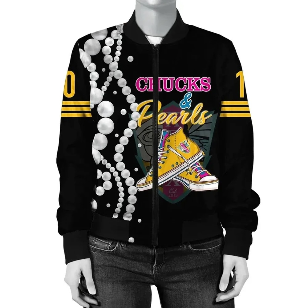 Chi Gamma Xi Chi K.H Pearls Bomber Jacket, African Bomber Jacket For Men Women