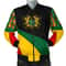 Ghana Flag Kente Men's Bomber Jacket - Bend Style, African Bomber Jacket For Men Women
