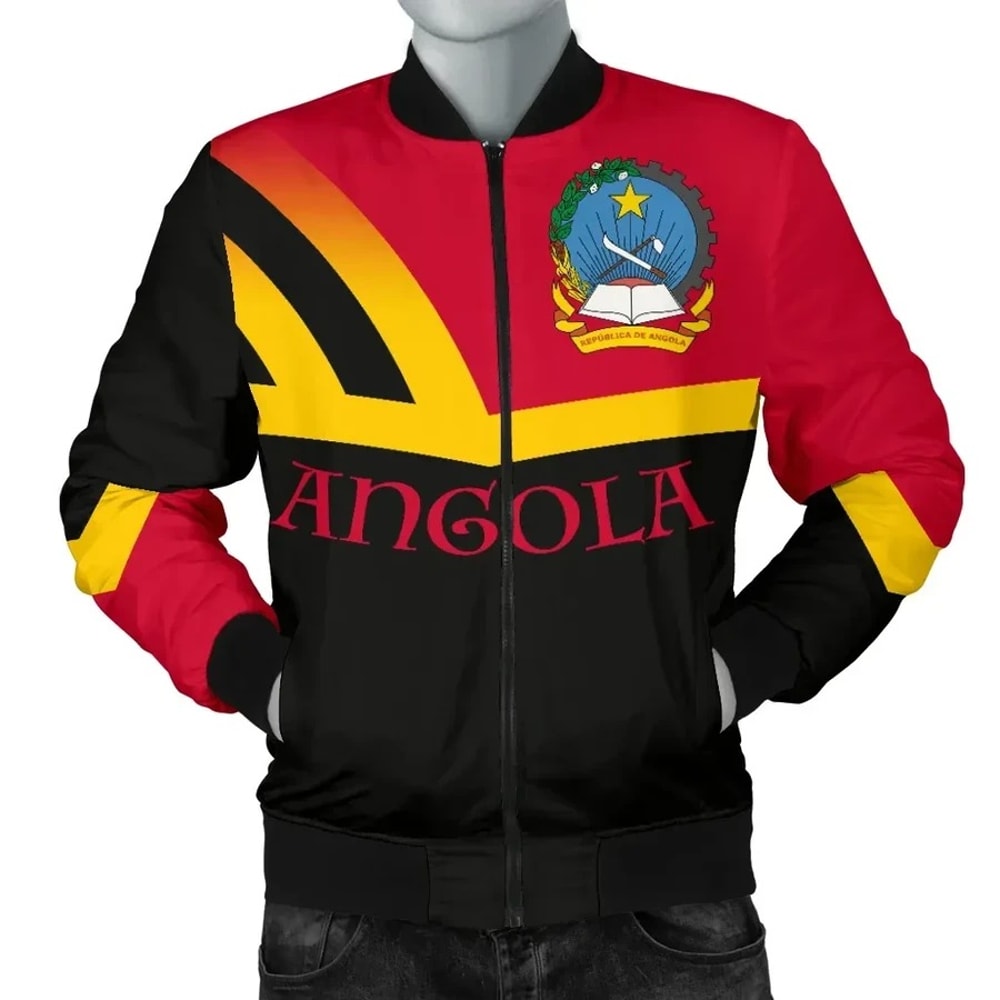 Angola Prime Style Men's Bomber Jacket, African Bomber Jacket For Men Women