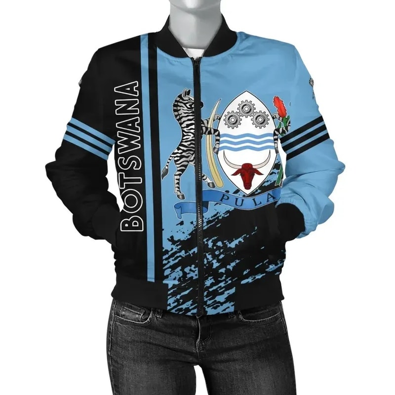 Botswana Bomber Jacket Quarter Style, African Bomber Jacket For Men Women