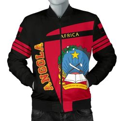 angola sport style men's bomber jacket, african bomber jacket for men women