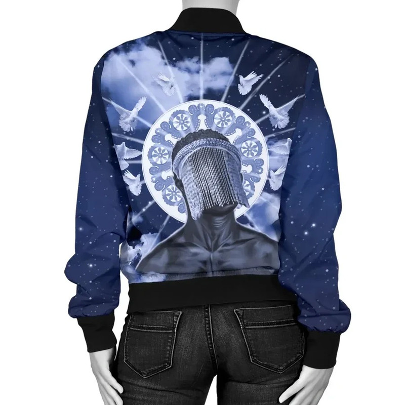 Orisha Obatala The Creator Women's Bomber, African Bomber Jacket For Men Women
