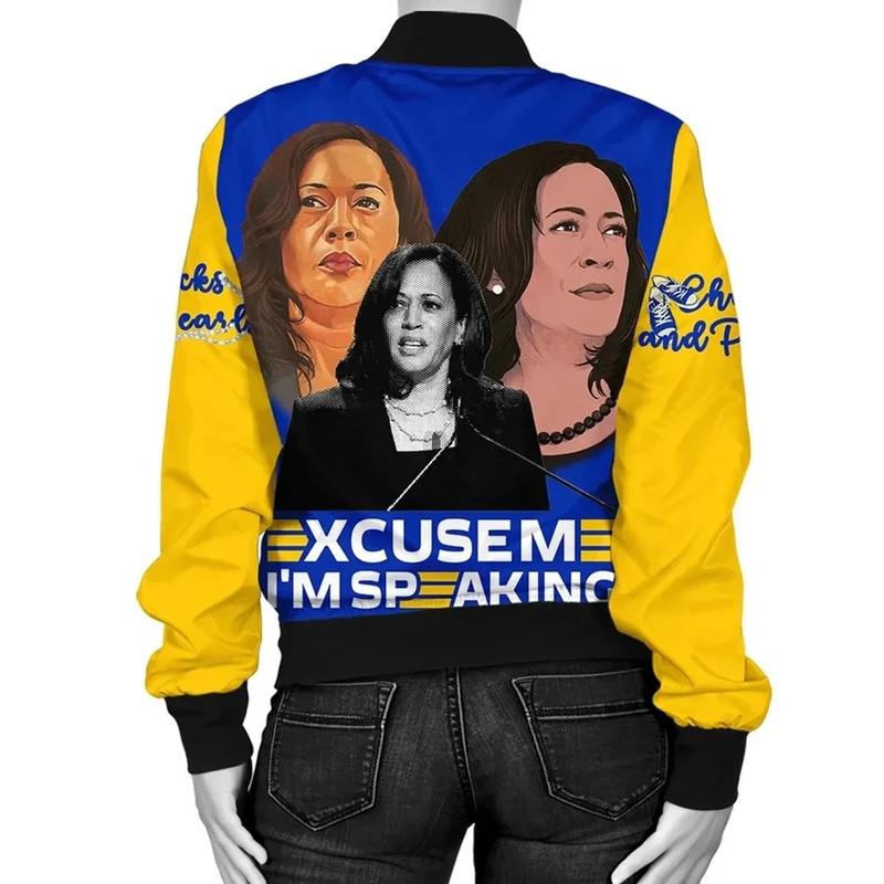 Madam Vice President Blue Yellow Bomber Jacket, African Bomber Jacket For Men Women